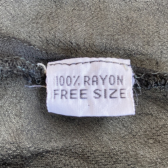 Funhouse NYC Black Lace Layered Sheer Blouse One Size - Picture 12 of 16